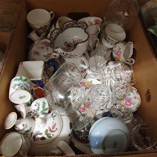 534 - An early 20th century tea set, other ceramics and glassware (5 boxes)...