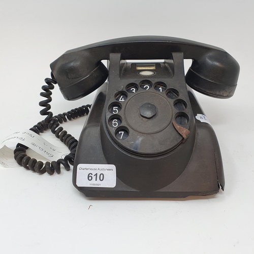 610 - A Bakelite dial telephone, A515
