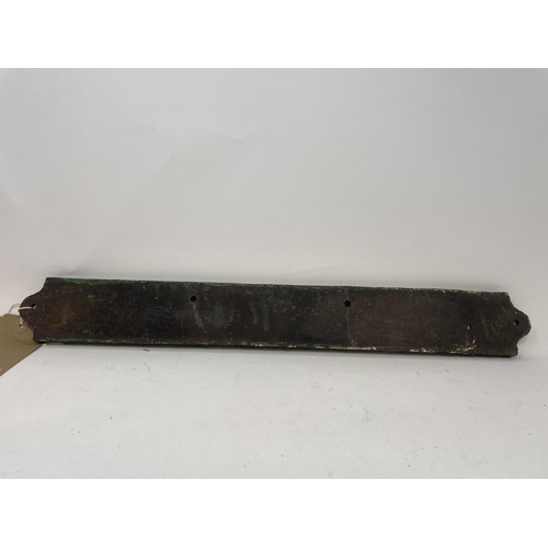 51 - A cast iron sign PENALTY FOR NEGLECT £2, 52 cm wide, another similar, SHUT THIS GATE, 42 cm wide, bo... 