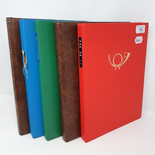 10 - Assorted stamps, mostly GB, QEII and including a few QV, in five albums (5)