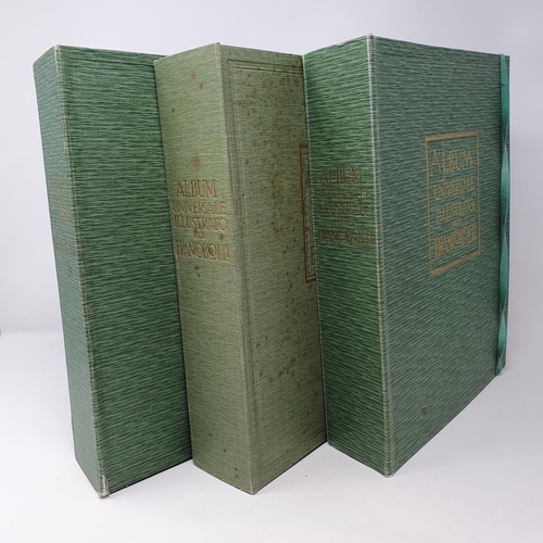8 - Assorted world stamps, in three Marini Illustrated albums, dated 1932, mostly Europe, to about 1940,... 