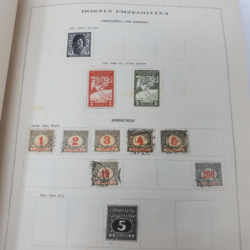 8 - Assorted world stamps, in three Marini Illustrated albums, dated 1932, mostly Europe, to about 1940,... 