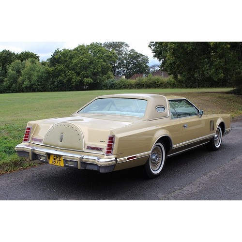 10 - 1978 Lincoln Continental Mark V Diamond Jubilee Edition 
Registration number EMV 167T
Jubilee gold
L...