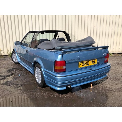12 - 1989 Ford Escort XR3i Cabriolet
Registration number F986 TML
Metallic blue
Two owners
Under 90,000 r...