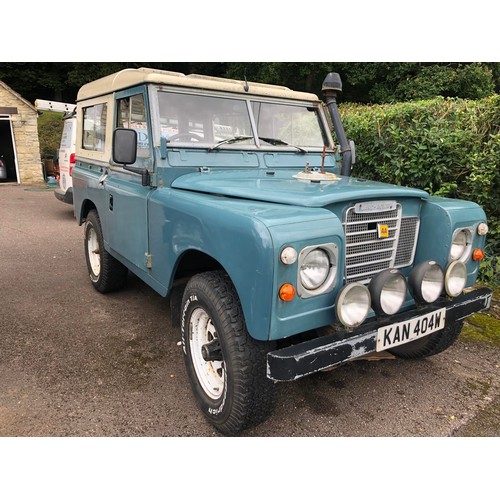 20 - 1981 Land Rover 88 Series III
Registration number KAN 404W
Blue with a white roof
2,286 cc petrol
Bo... 