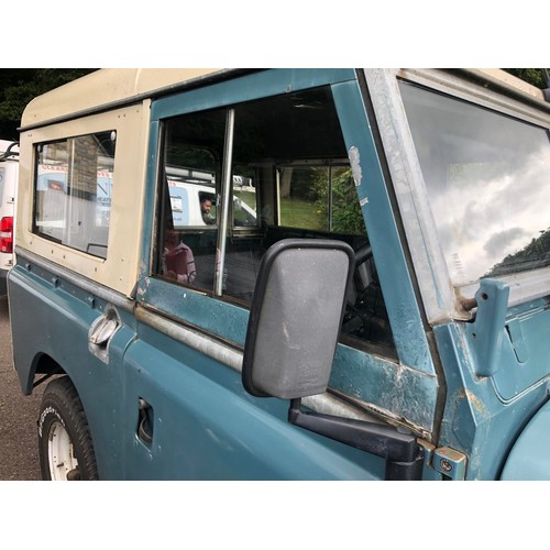 20 - 1981 Land Rover 88 Series III
Registration number KAN 404W
Blue with a white roof
2,286 cc petrol
Bo... 