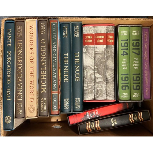 14 - Hibbard (H) Michelangelo, published Folio Society, and various other Folio Society books (box)