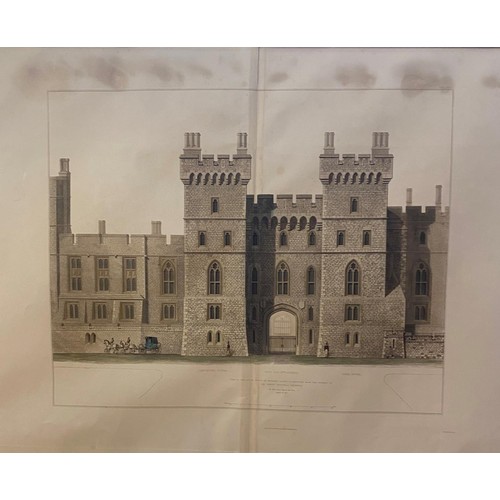 217 - Part Of The South Front of Windsor Castle, print, 63 x 85 cm