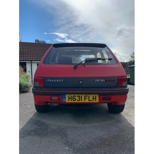 45 - 1990 Peugeot 205 GTI 1.9
Registration number H631 FLH
MOT expires April 2022
Cherry red with a half ...