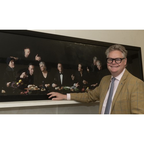 192 - Alistair Morrison (b.1957), Actors' Last Supper, photograph, impressed mark bottom right hand corner... 