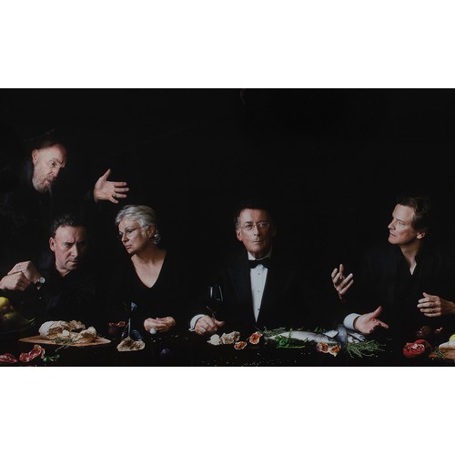 192 - Alistair Morrison (b.1957), Actors' Last Supper, photograph, impressed mark bottom right hand corner... 