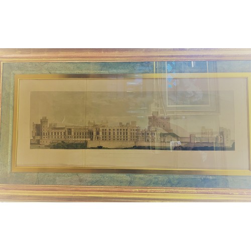 214 - The North Side Of Windsor Castle, print, 45 x 114 cm