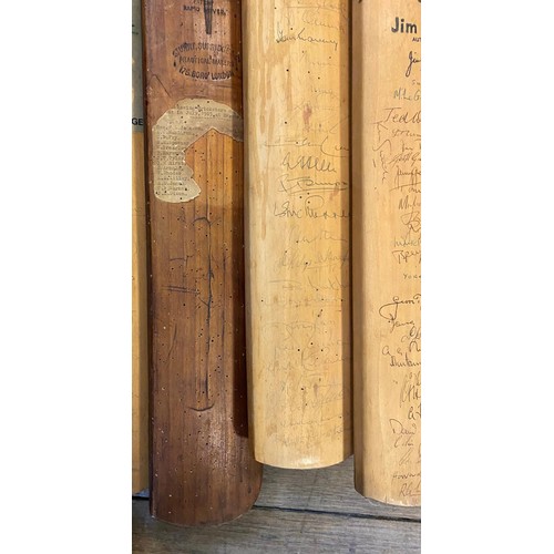 97 - An early 20th century Stuart Surridge & Co cricket bat, with signatures from a 1905 cricket match, w... 