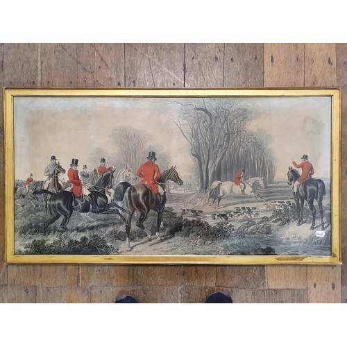 115 - A set of four large Victorian coloured hunting prints (4)