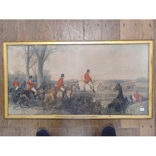 115 - A set of four large Victorian coloured hunting prints (4)