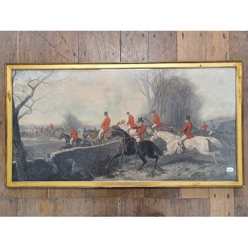 115 - A set of four large Victorian coloured hunting prints (4)