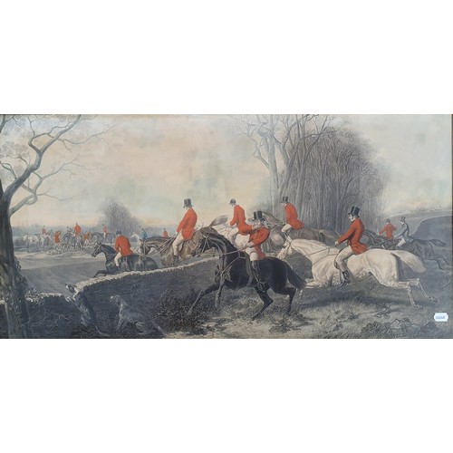 115 - A set of four large Victorian coloured hunting prints (4)