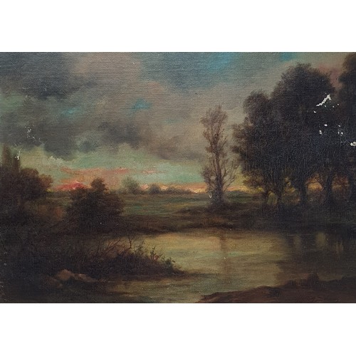 285 - English school, early 20th century, landscape, oil on canvas, 24 x 33 cm, and a landscape, oil on ca... 