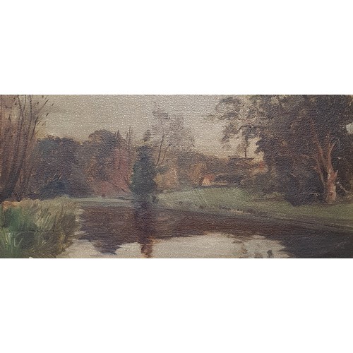 285 - English school, early 20th century, landscape, oil on canvas, 24 x 33 cm, and a landscape, oil on ca... 