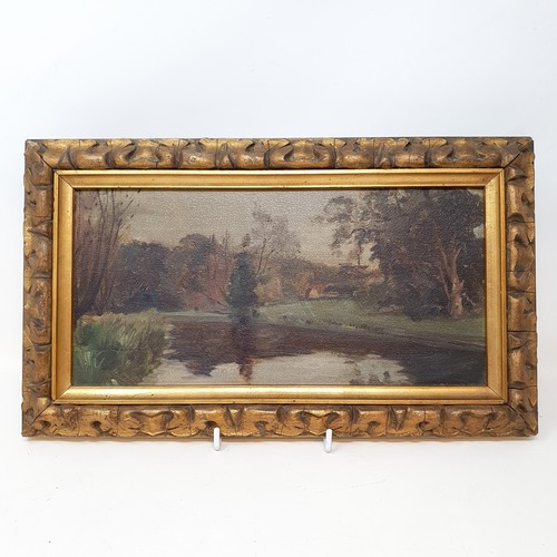 285 - English school, early 20th century, landscape, oil on canvas, 24 x 33 cm, and a landscape, oil on ca... 