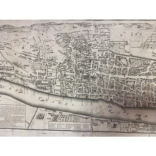 232 - A late 18th century engraving, London and Westminster in the Reign of Queen Elizabeth Anno Dom. 1563... 