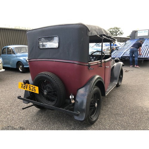 49 - 1933 Austin 7 Tourer
Registration number XBV 626
Being sold without reserve
Maroon
First year of the...