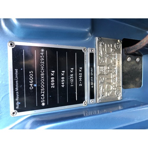 35 - 1981 Rolls-Royce Silver Spirit
Registration number KYK 971X
V5C
MOT expires 18th October 2021
Ocean ...