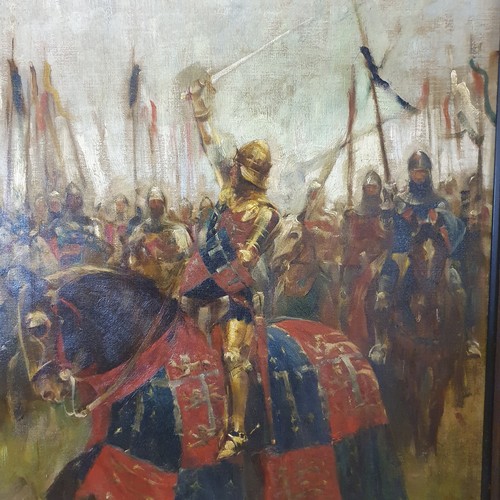 159 - Walter Stanley Paget (1863-1935), Agincourt, oil on canvas, signed, 74.5 x 48.5 cm