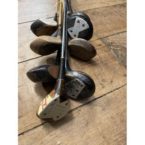 64 - Assorted vintage golf clubs (qty)