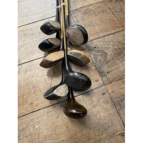 64 - Assorted vintage golf clubs (qty)