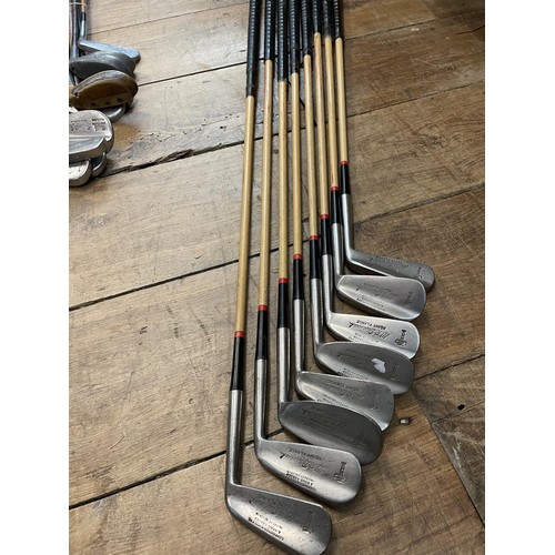 64 - Assorted vintage golf clubs (qty)