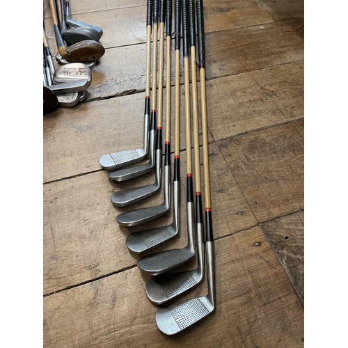 64 - Assorted vintage golf clubs (qty)