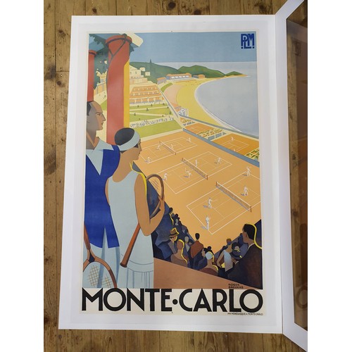 120 - After Roger Broders, a reproduction PLN Monte Carlo travel poster, 98 x 62 cm