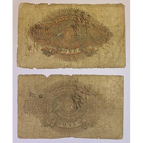 102 - An early 19th century Gloucester Bank £1 banknote, 1822, and another, 1824 (2)