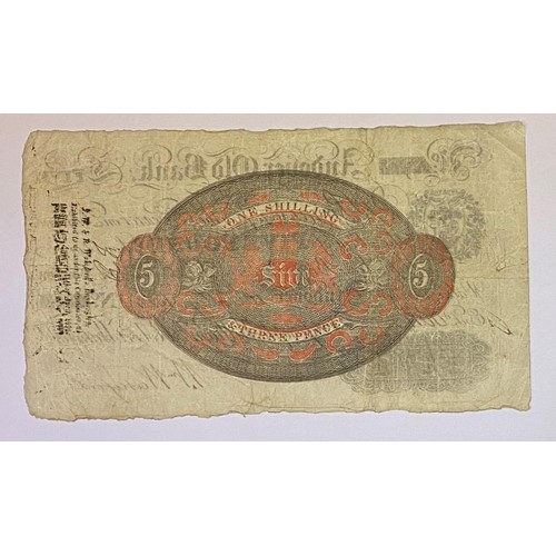 105 - An Andover Old Bank £5 banknote, 1824