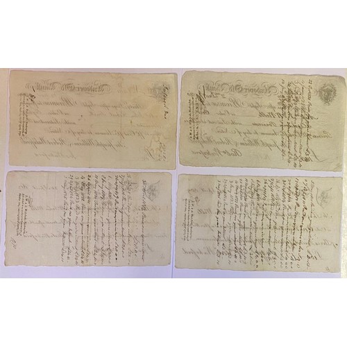 107 - An Andover Old Bank cheque, 1825, and three others (4)