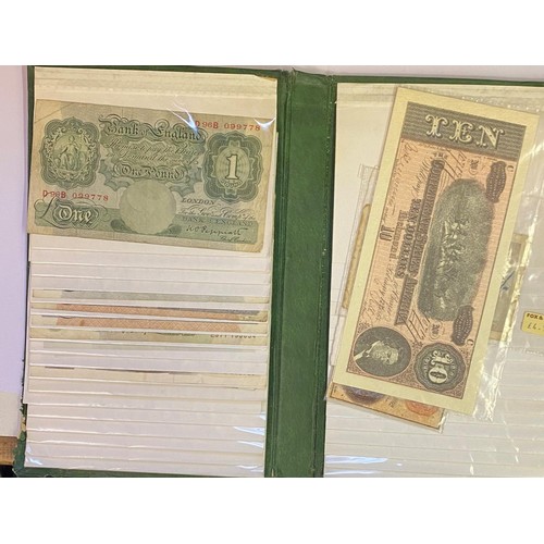 112 - A Bank of England £1 banknote, Peppiatt, O86E 275759, and other assorted banknotes (qty)