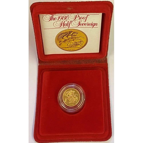 116 - A Queen Elizabeth II proof half sovereign,1980