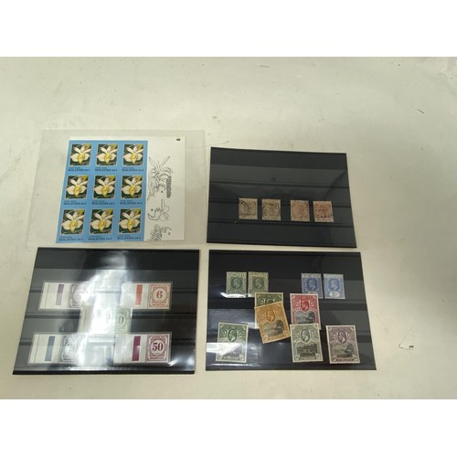 63 - British Commonwealth- Dealer’s selection on cards, incl. early Barbados, Bahrain GVI 25r, GB Officia... 