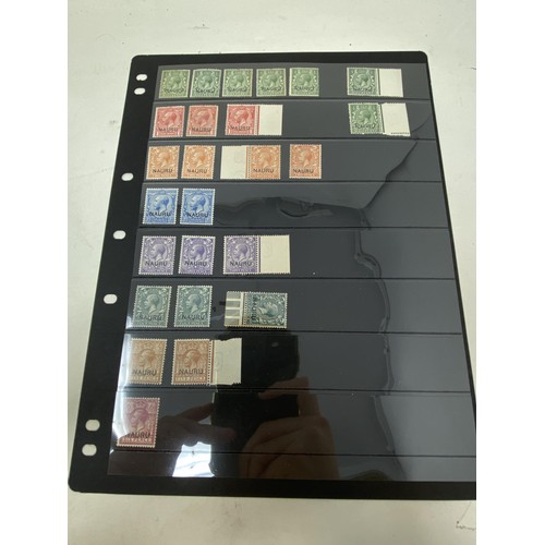 80 - Nauru- 1916-23 duplicated unused selection of GV overprints to 1/- with multiples and some minor var... 