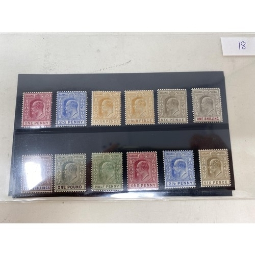 75 - Bahamas- 1901 5d-3/-, 1902 set to £1 with both 4d shades, and 1906 ½d-6d, fresh m/m, cat. £560