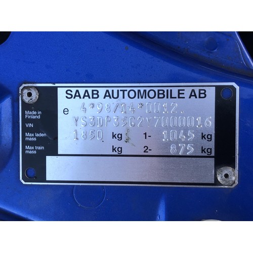 2000 Saab 9-3 Viggen Turbo Registration number V289 LJB Chassis