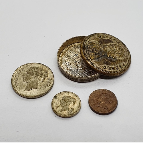 A Prince Albert's snuff box, with coins