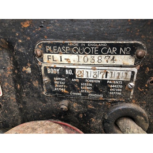 42 - 1952 Austin FL1 Hire car 
Registration number MFJ 399 
Black 
Supplied by A C Bulpin, Newton Abbot
P... 