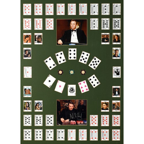 36 - James Bond interest: A large collage picture from Casino Royale, with Daniel Craig and Mads Mikkelse...