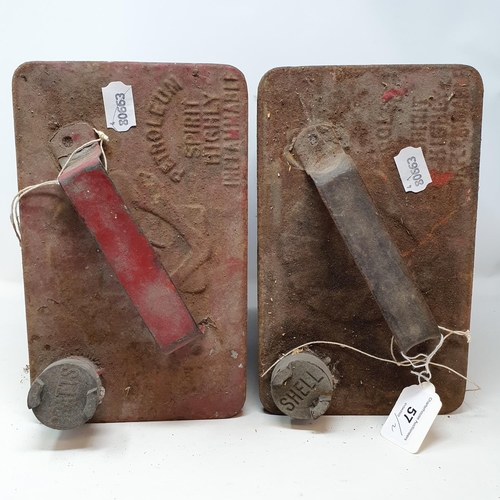 57 - A Shell petrol can, and another (2)...