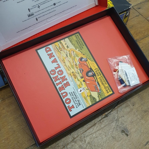 3 - A Tyco Racing Grand Prix slot car set, boxed, and a Touring England map game (re-issue) (2)...