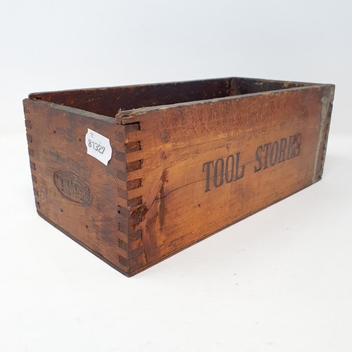 46 - A Rolls-Royce Ltd (Crewe Division) wooden box, Tool Store, 30.5 cm wide...