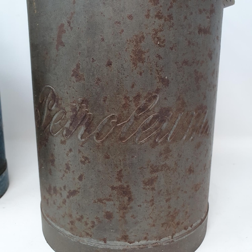 47 - A Petroleum can, 35 cm high over handle, and another similar (2)...