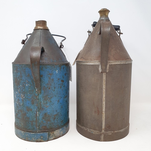 47 - A Petroleum can, 35 cm high over handle, and another similar (2)...